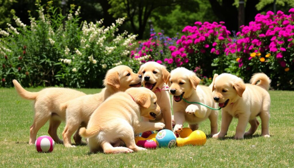 Golden Retriever puppy socialization